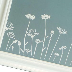 Magnetic and Dry Erase Memo Board - Framed Memo Board - Office Organization - Wall Decor - Chz Size and Frame -Aqua Floral Design- incl mags