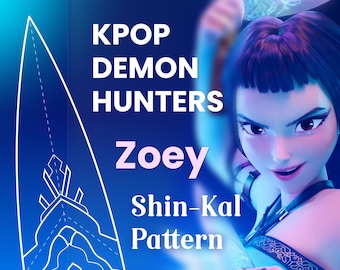 Zoey Shin-Kal Blueprint – K-Pop Demon Hunters Daggers | EVA Foam Cosplay Pattern (Fanmade)