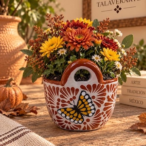 2 Talavera Autumn Flower Pots