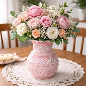 FLORERO TALAVERA Colección Raíz Rosa con blanco