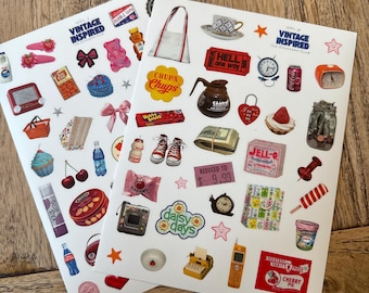 Vintage Inspired Vinyl Stickers - Journaling & Scrapbooking
