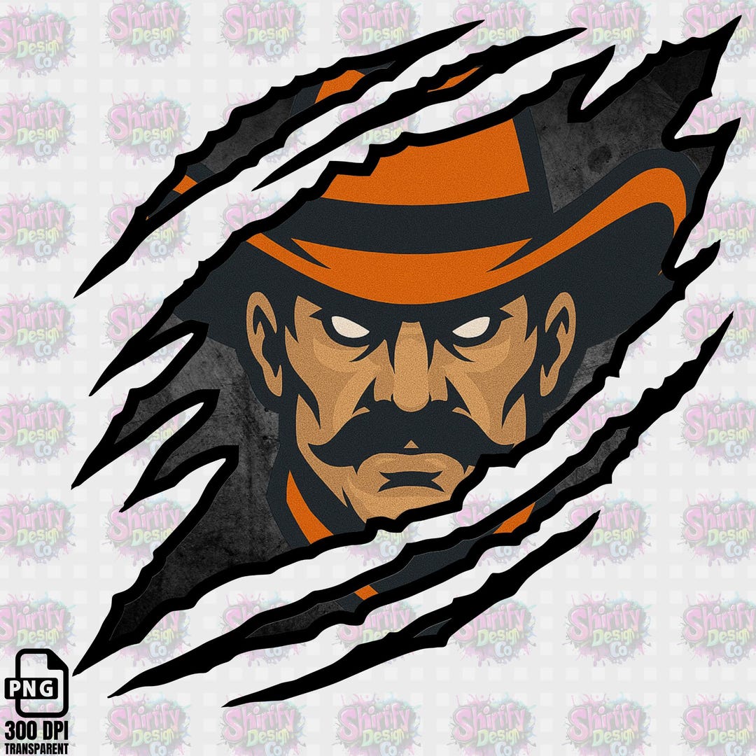 Cow Boy Ripped PNG, Orange and Black, Digital Download, Viral, DTF, 300 ...