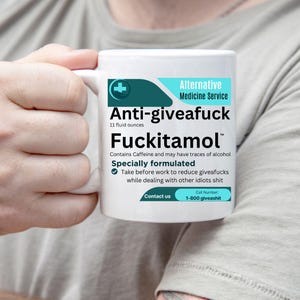 Anti-Giveafuck Tasse, Eine lustige Tasse für die Verwendung im Büro oder am Arbeitsplatz, sarkastische Kaffeetasse, tolle Geschenkidee für Sie, Ihn oder einen Kollegen.