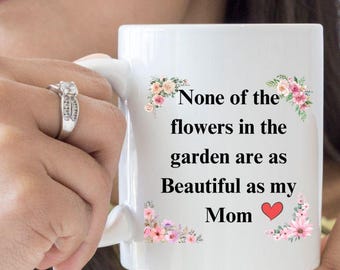 Floral Garden Mom Coffee Mug, Loving Mother's Day Gift