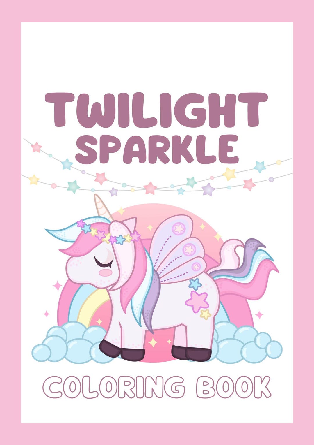 Twilight Sparkle UNICORN Coloring Book-printable My Little Pony ...