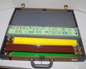 Vintage Mahjong Game Set Mah Jongg 162 Mint Green Tiles