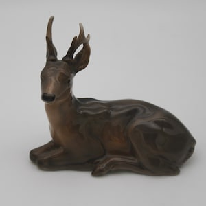 Vintage Royal Copenhagen Denmark Deer Stag Elk Resting Laying Down Figurine