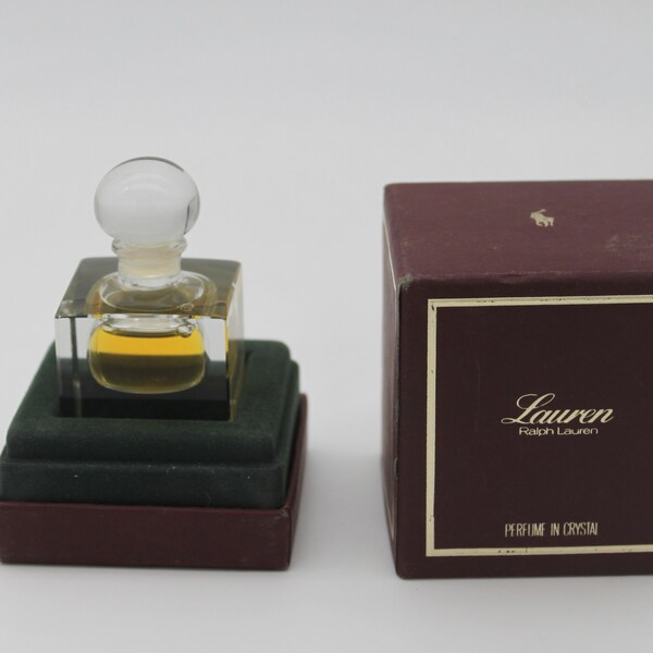 Vintage Lauren Ralph Lauren Parfum in Crystal Perfume 1/4 oz with Original Box EDP Rare Hard to Find