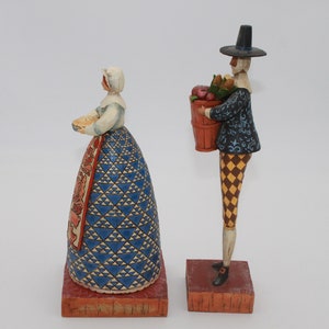 Jim Shore Thanksgiving Pilgrim Figurines Give Thanks and Bounty Heartwood Creek image 7