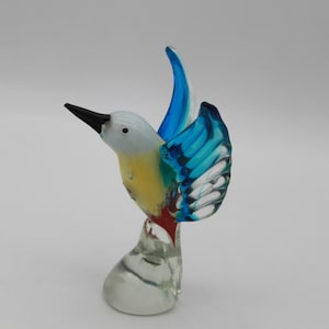 Designed in Murano Art Glass Bird Hummingbird