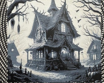 3D Haunted House Print