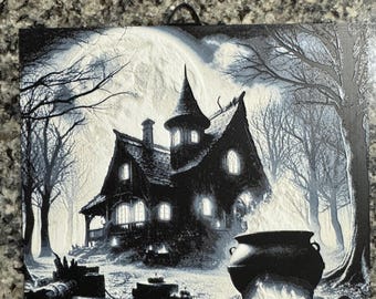 3D Haunted House with Cauldron