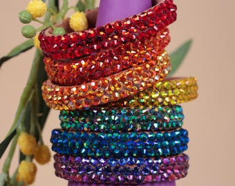 Rhinestone Dance Bracelet For Ballroom Dance Crystal Bangle For Latin Dance Costume Bracelet For Dance Competition Jewelry For Dance Show