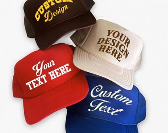Custom Text Trucker Hat, Personalized Snapback Cap, Bachelorette Merch