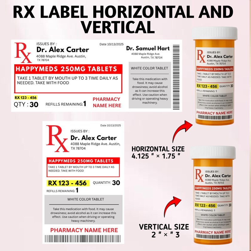 Best Rx Label Rx Label - Etsy