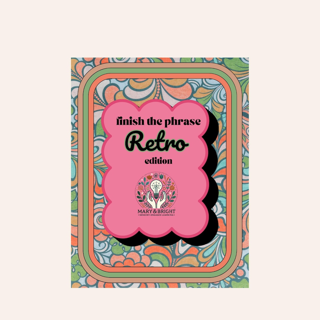 Finish the Phrase Vintage Slang Edition Printable Memory Game for