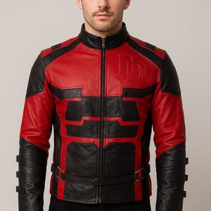 Matt Murdock Superbohater Daredevil Skórzana Kurtka Kostium