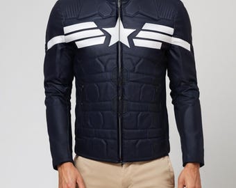 Traje de Capitán América: El Soldado de Invierno - Chaqueta de cuero de Chris Evans