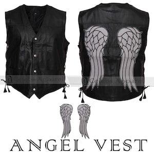 Daryl Dixon The Walking Dead Leather Angel Vest Biker Jacket