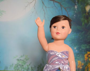 Handmade Mermaid Doll Outfit: Shimmer Fabric, Fits 18-inch Dolls