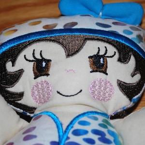 Embroidered Topsy-Turvy Doll: Reversible Day/Night Rag Doll