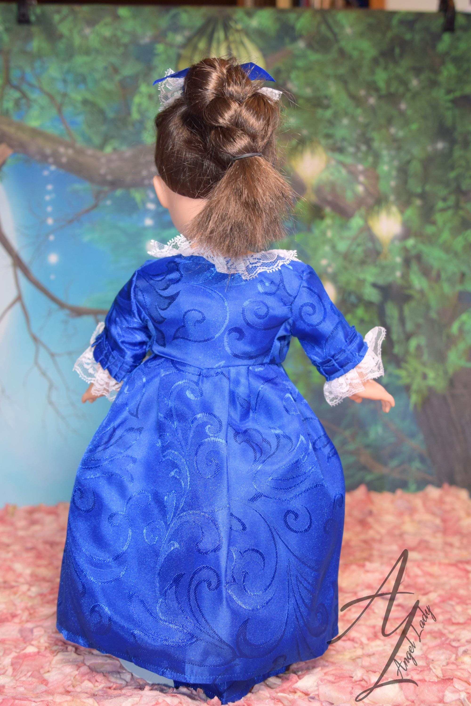 Handmade Blue Satin Felicity's Christmas Dress/holiday Gown American Girl Pleasant Company Design - Etsy Handmade Blue Satin Felicity's Christmas Dress/holiday Gown American Girl Pleasant Company Design - Etsy