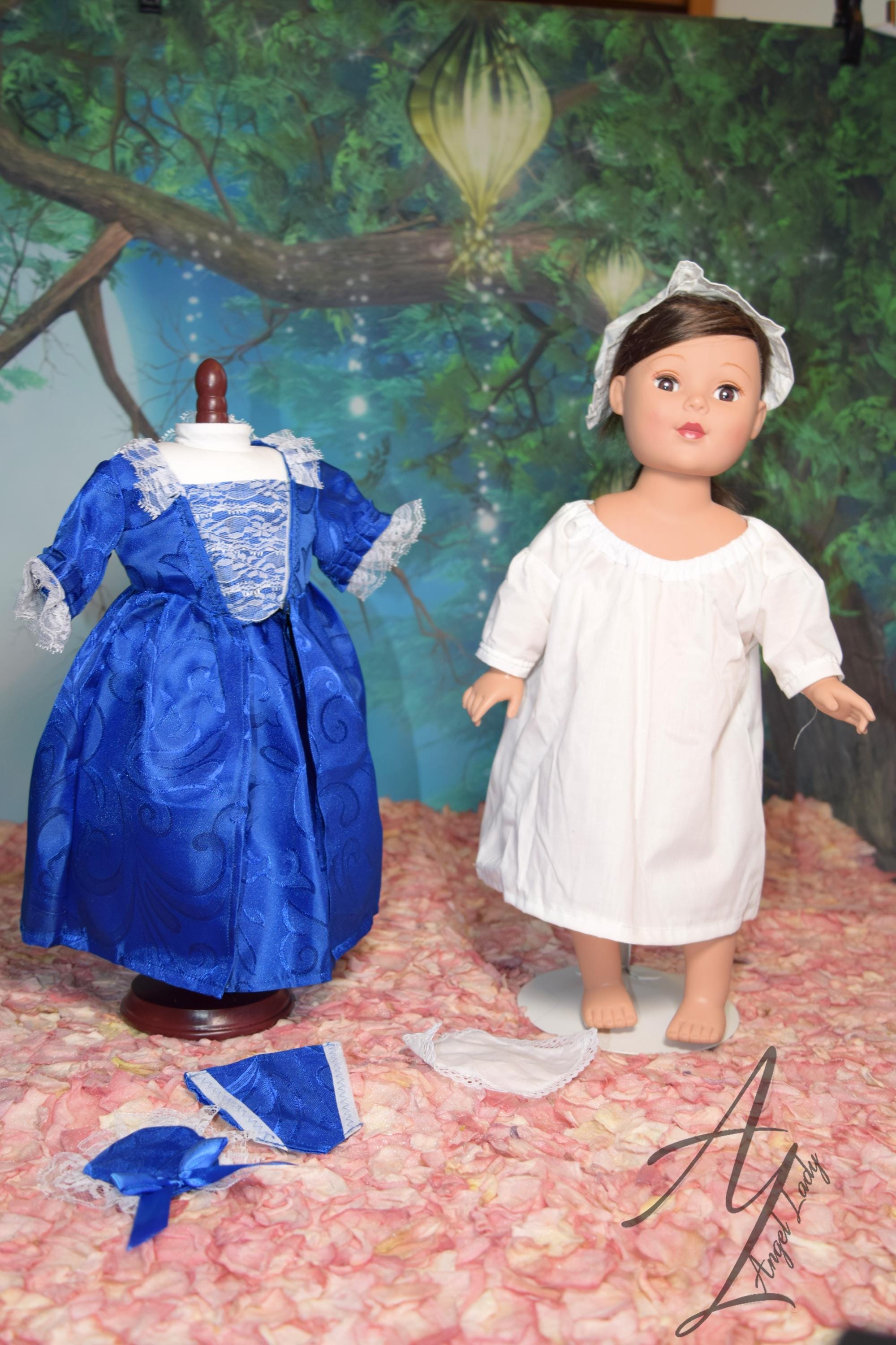 Handmade Blue Satin Felicity's Christmas Dress/holiday Gown American Girl  Pleasant Company Design - Etsy