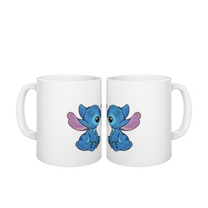 Cute Stitch Ceramic Mug, Coffee Mug, Stitch Lovers Gift, Disney Inspired Mug, 11oz 15oz Tea Cup