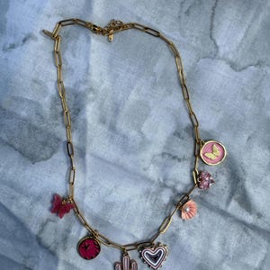 Custom Charm Necklace, Customizable Charm Necklace,Multi Charm Necklace,Gold Charm Necklace,Build Your Own