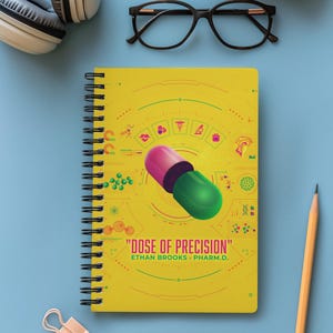 Personalisiertes Notizbuch für Pharmaziestudierende, Punktkariertes Journal, Geschenk für Pharmaziestudierende