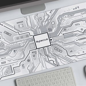 Tapis de souris pour programmeur, schéma de circuit imprimé personnalisé, tapis de souris blanc pour circuit imprimé
