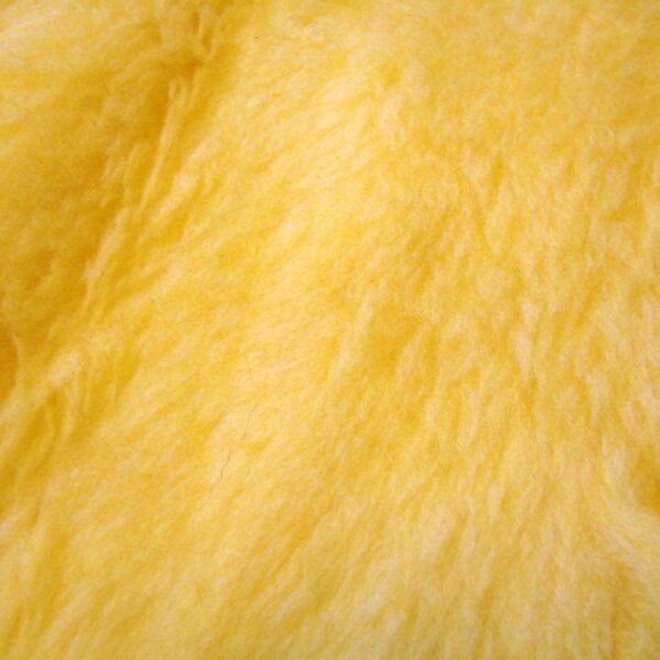Destash - Lemon Yellow Plush Faux Fur for Toys, Crafts, and More