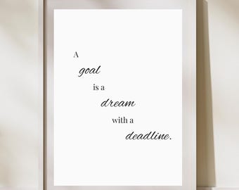Motivational Wall Art | Black and White Printable | Home Office Decor | Modern Aesthetic Quote | Instant Download | Inspirational Poster