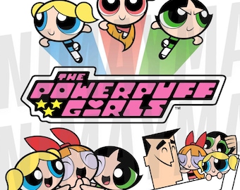 PowerpuffGirlss- Cartoon character Files PDF PNG jpg Doc  Bundle doc for projects High quality. Digital download Clipart