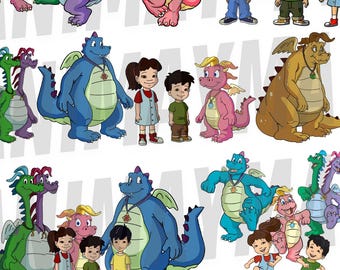 Dragon Tales Cartoon Clipart Bundle (digitaler Download)