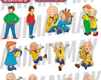 Caillou Bundle PNG Files JPG PDF Digital Files for projects and Parties