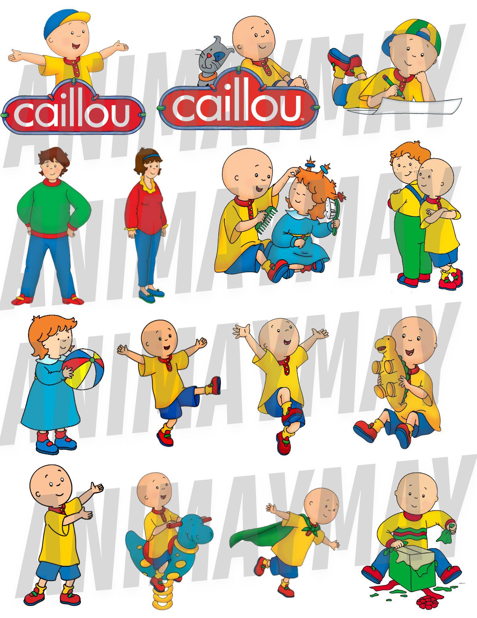 Caillou Bundle PNG Files JPG PDF Digital Files for Projects and Parties -  Etsy Canada