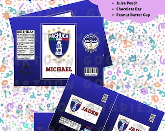 Pachuca Futból Invitation Cumpleaños and Templates Bundle (Digital Files)