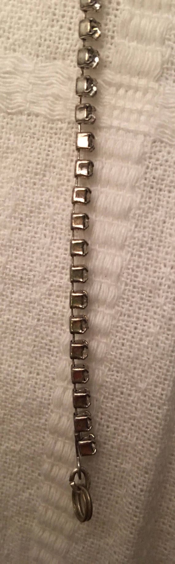 Necklace Rhinestone Tiny Squares - image 9