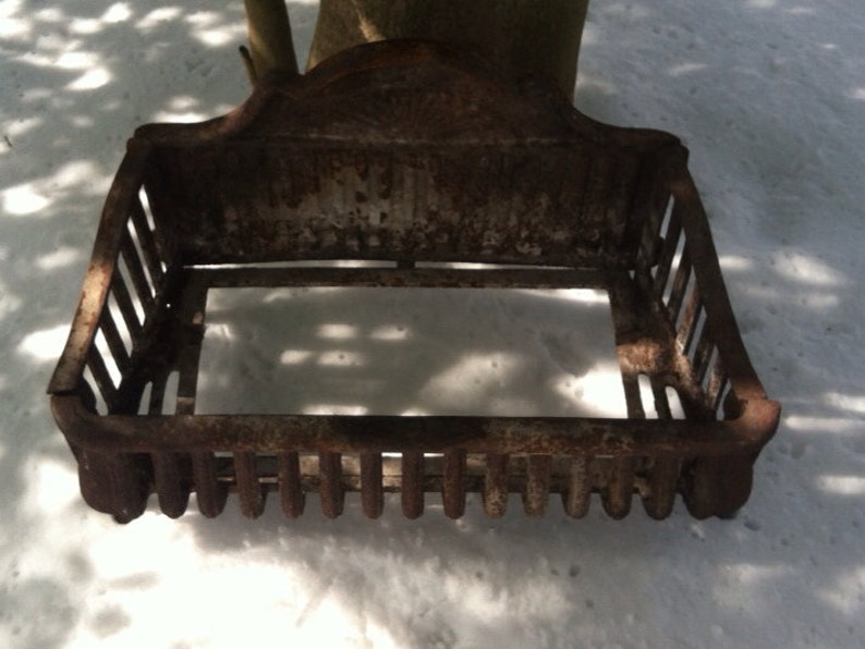 Antique Cast Iron Fireplace Basket Grate Coal Box Wood Log Etsy UK