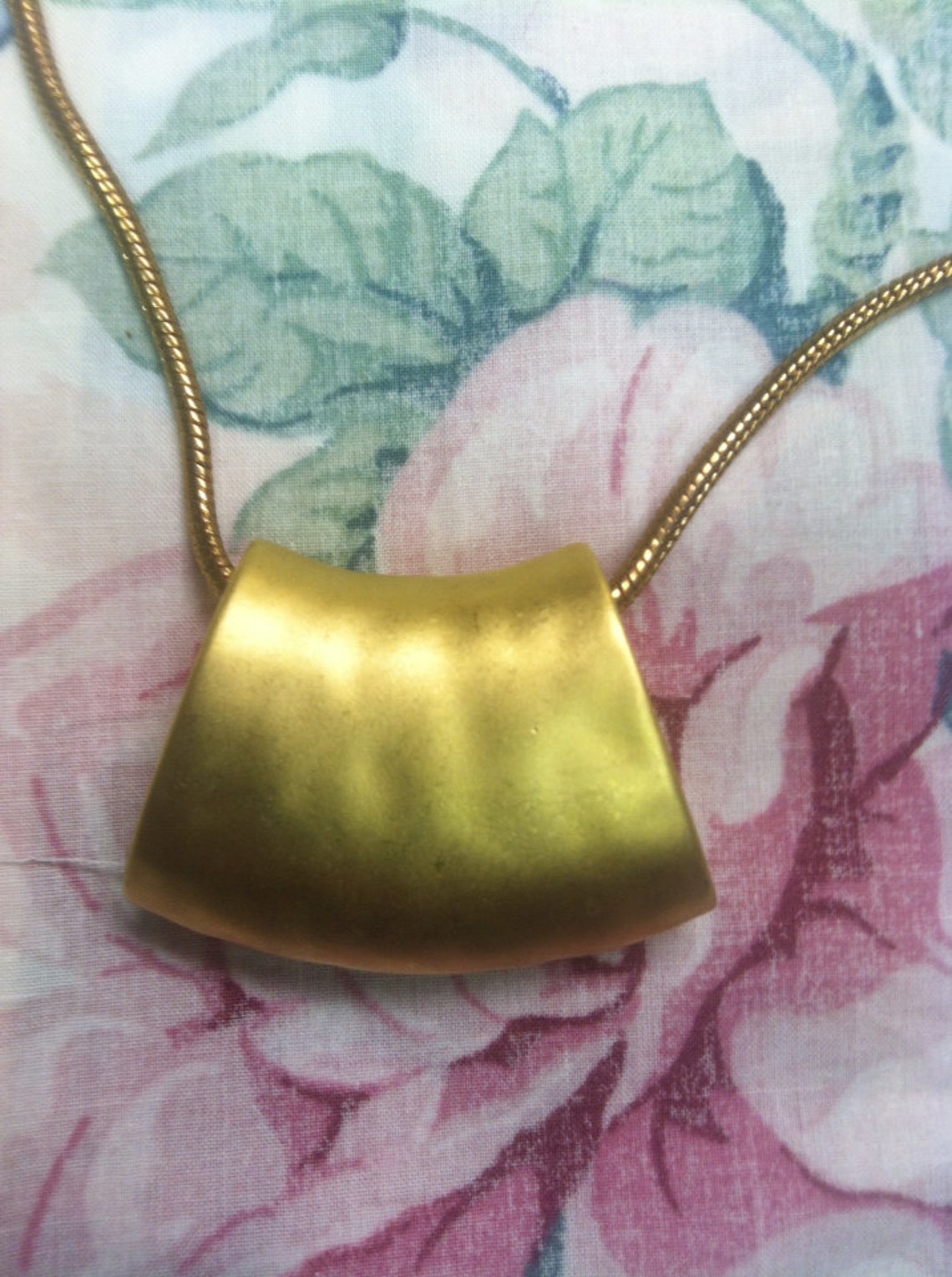 Gold Slide Necklace Hammered Finish/ FREE SHIPPING Etsy
