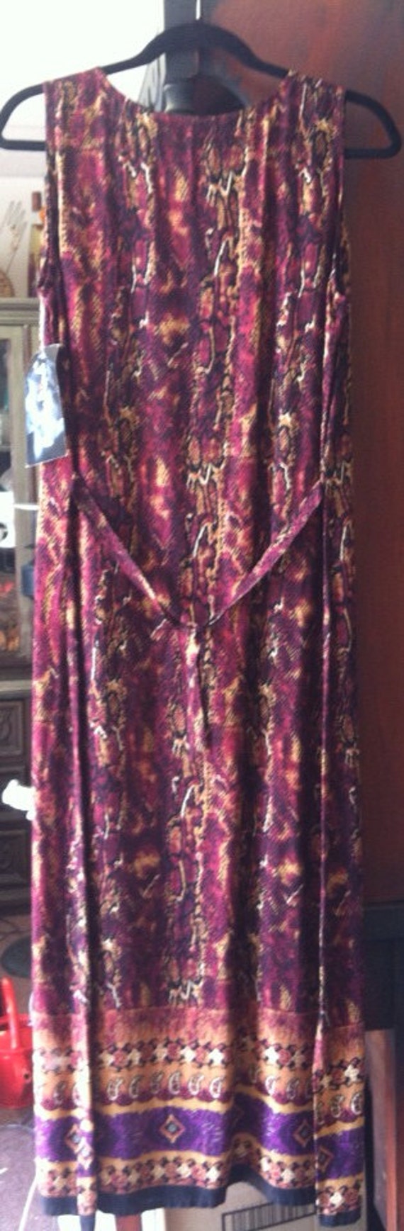 Snakeskin Maxi Dress  NWT Pretty Pink brand S - image 5