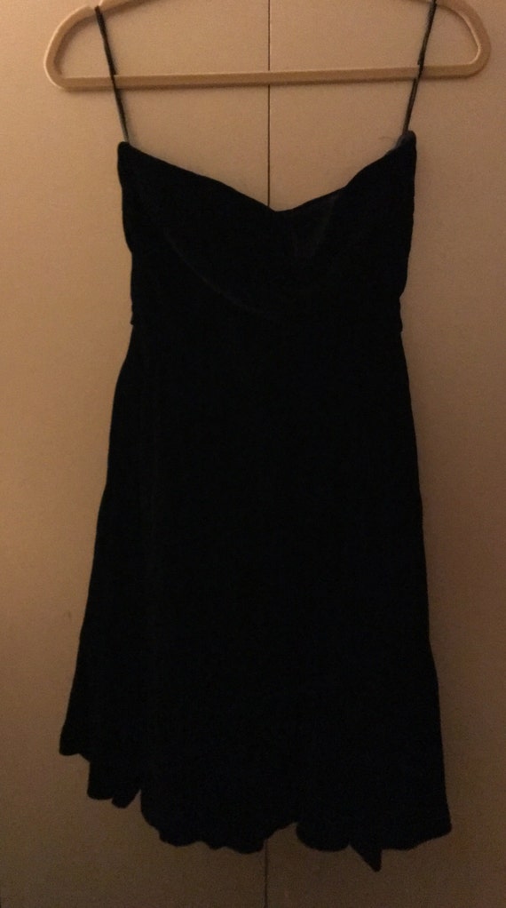 Black Velvet Strapless Cathy Hardwick Dress