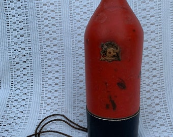 Music Box Leather Covered Liquor Bottle