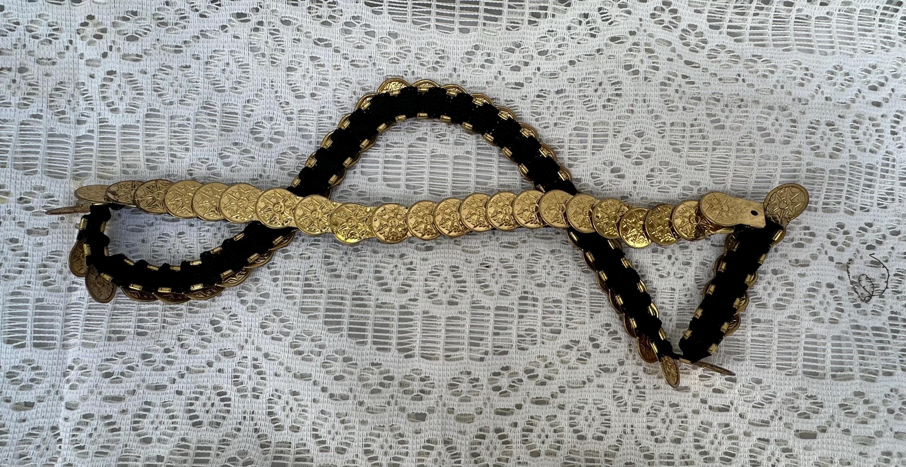 Vintage Coin Belt Gold Tone Stretch Gold Stretch Coin Belt - Etsy main image 2