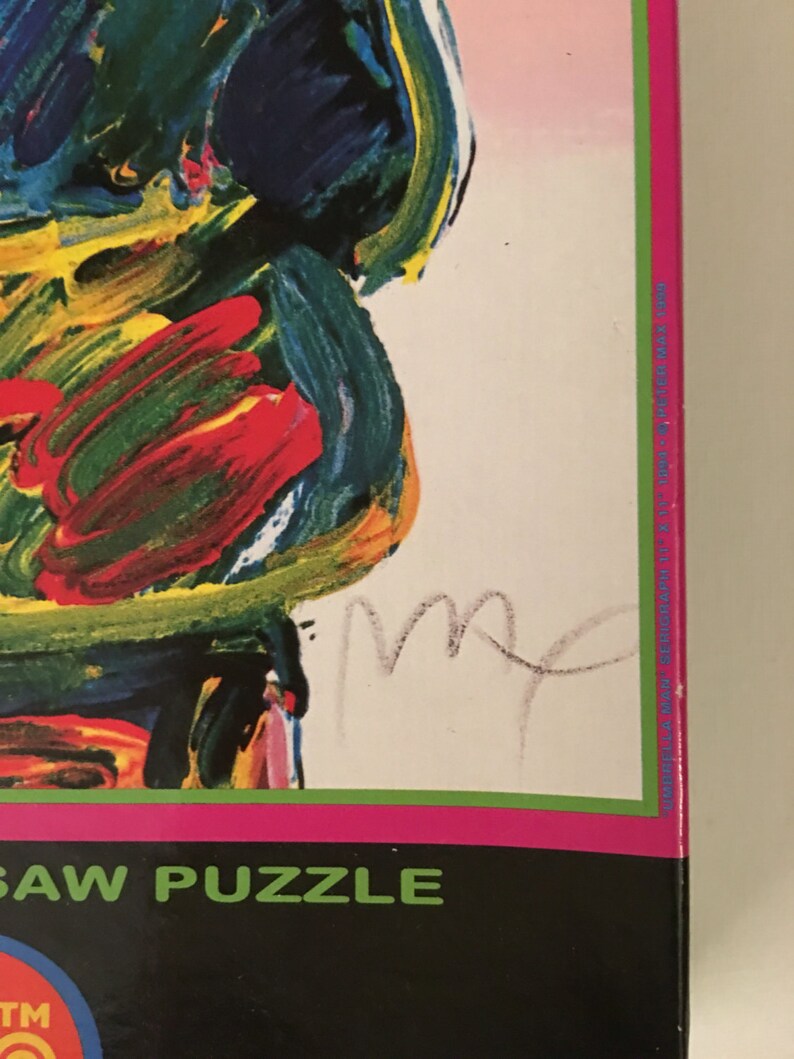 SIGNED UNOPENED NIB Peter Max Umbrella Man 500 | Etsy