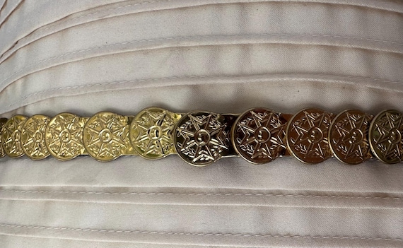 Gold Stretch Coin Belt - Etsy display picture 1
