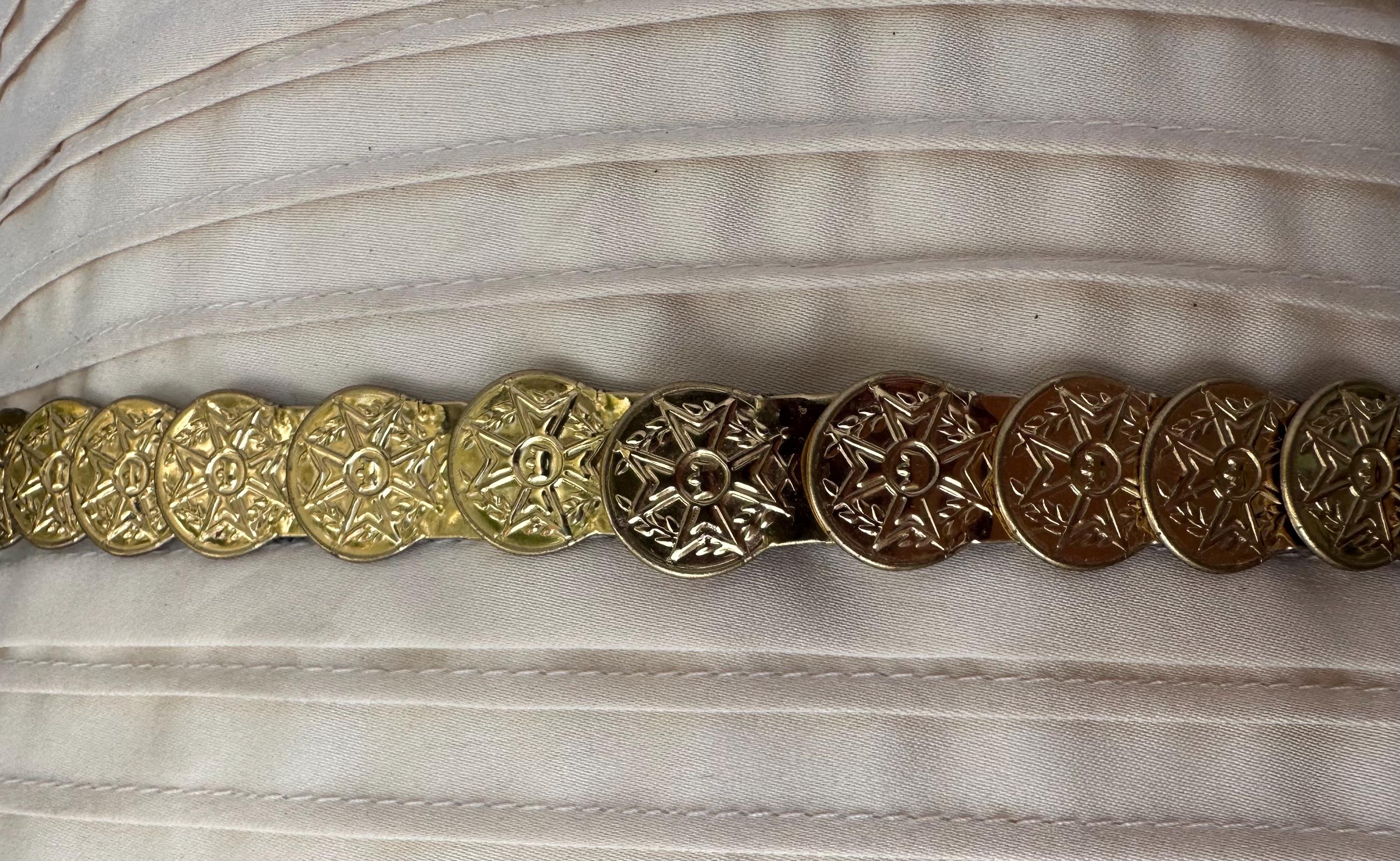 Gold Stretch Coin Belt - Etsy display picture 3