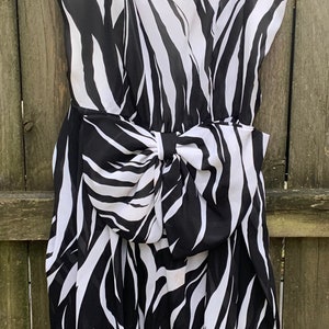 Dress Black White Zebra Stripe