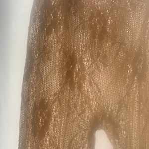 Tights Pantyhose Gold Flower Pattern